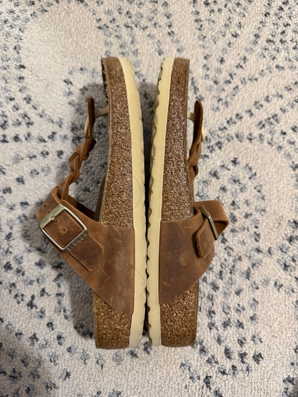 Birkenstock Brown Braided Leather Toe-Post Sandals - Picture 6 of 8